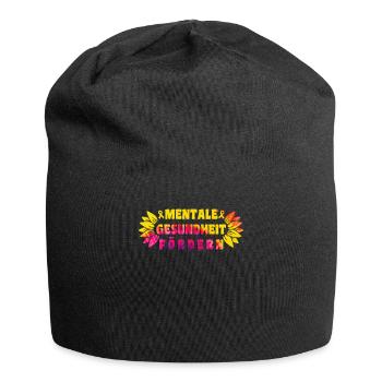 Mentale Gesundheit fördern Mental Health - Jersey-Beanie - Schwarz - Vorne