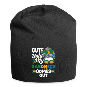 Gabonese Gabon Gabonese Flag Cute Until My - Jersey Beanie - black - Front