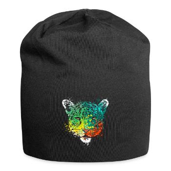 Splash Art Wildcat Cheetah Head - Bonnet en jersey - noir - Devant