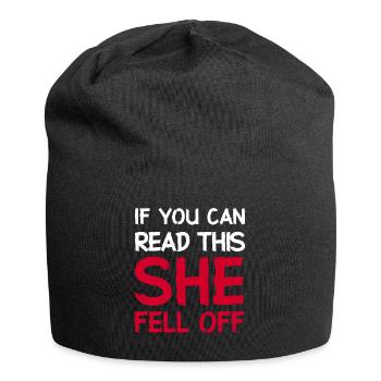Wenn du das lesen kannst, ist sie - Jersey-Beanie - Schwarz - Vorne