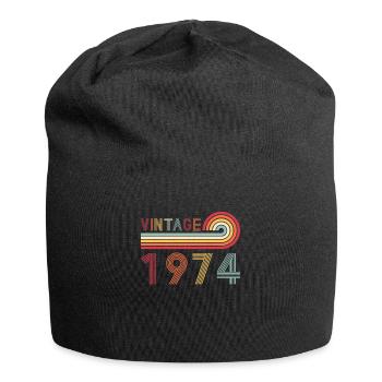 Funny Vintage Born in 1974 Geburtstag - Jersey-Beanie - Schwarz - Vorne