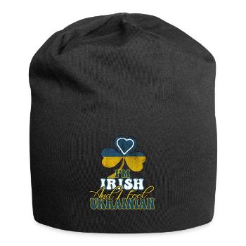 I'm Irish But I Feel Ukrainian - Jersey Beanie - black - Front