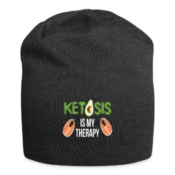 Ketosis Is My Therapy Gesundes Essen - Jersey-Beanie - Anthrazit - Vorne