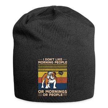 English bulldog - Jersey-Beanie - Schwarz - Vorne
