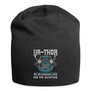 Herren Vathor - Vatertag Vatertagsgeschenk Viking - Jersey-Beanie - Schwarz - Vorne