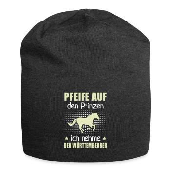 Pfeife Prinzen Nehme Württemberger Pferderassen - Jersey-Beanie - Anthrazit - Vorne