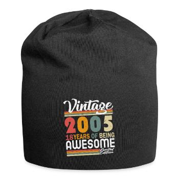 2005 vintage vintage cadeau d’anniversaire rétro - Bonnet en jersey - noir - Devant