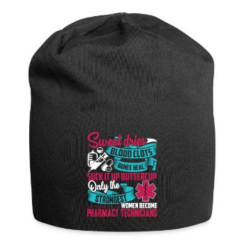 Pharmacy Technician Women Pharmacy Technician - Jersey Beanie - black - Front