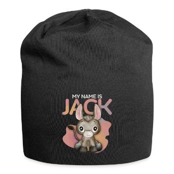 Âne, Jack-Donkey, drôle en disant My-Name-Is-Jack - Bonnet en jersey - noir - Devant