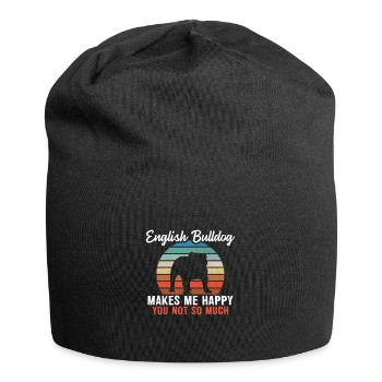 Deutsch bulldog me rend heureux que tu ne sois pas tellement - Bonnet en jersey - noir - Devant