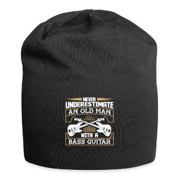 Never underestimate an old Man with a - Jersey Beanie - black - Front