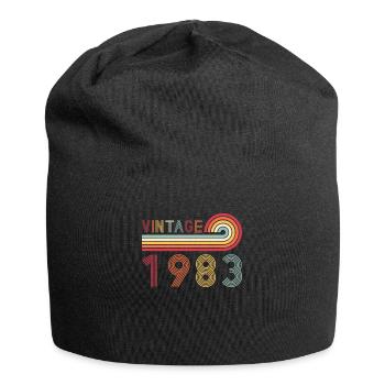 Funny Vintage Born in 1983 Birthday - Jersey Beanie - black - Front