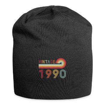 Lustiges Vintage Born in 1990 Geburtstag - Jersey-Beanie - Schwarz - Vorne
