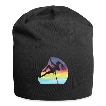 Grimpez comme une fille Femmes Escalade Bloc - Bonnet en jersey - noir - Devant