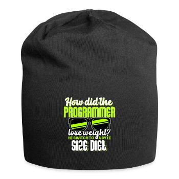 Programming - How did the programmer lose weight? - Jersey Beanie - black - Front