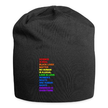 La science est la vraie vie noire - Bonnet en jersey - noir - Devant