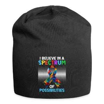 Autism I believe in a spectrum of - Jersey Beanie - black - Front