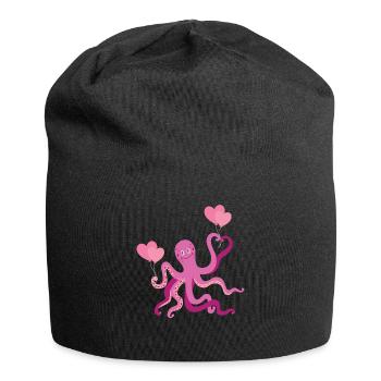 Octopus Heart Children Squid - Jersey Beanie - black - Front