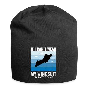 Wingsuit fliegen Base Jumping Fallschirmspringen Wingsuiting - Jersey-Beanie - Schwarz - Vorne
