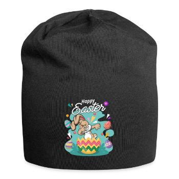Happy Easter - Dabbing Dab Osterhase - Jersey-Beanie - Schwarz - Vorne
