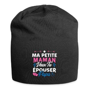 Ma Petite Maman Veux Tu Épouser Papa Cadeau Maman - Bonnet en jersey - noir - Devant