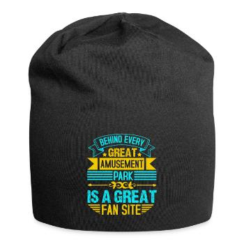 BEHIND EVERY GREAT AMUSEMENT PARK IS A GREAT FAN - Jersey Beanie - black - Front