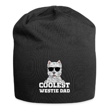 West Highland White Terrier Westie - Jersey-Beanie - Schwarz - Vorne
