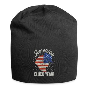 Cluck yes chicken July 4th glasses t shirt boys - Jersey Beanie - black - Front