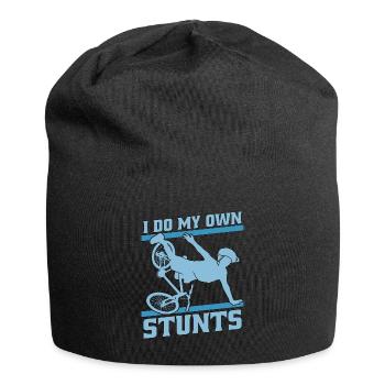 Bicycle I Do My Own Stunts Bicycling Biker Cyclist - Jersey Beanie - black - Front