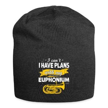 Funny Brass Horn Marching Band Euphonium - Jersey Beanie - charcoal grey - Front