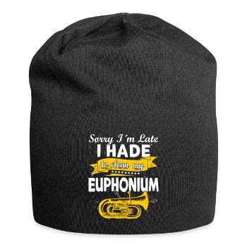 Funny Brass Horn Marching Band Euphonium - Jersey Beanie - black - Front
