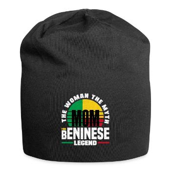 Béninois Bénin Drapeau Béninois Citation - Bonnet en jersey - noir - Devant