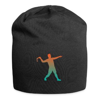 Bumerang Werfen Sportbumerang Werfer Geschenk - Jersey-Beanie - Schwarz - Vorne