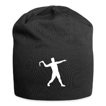Bumerang Werfen Sportbumerang Werfer Geschenk - Jersey-Beanie - Schwarz - Vorne