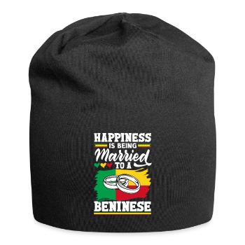 Béninois Bénin Drapeau Béninois Citation - Bonnet en jersey - noir - Devant
