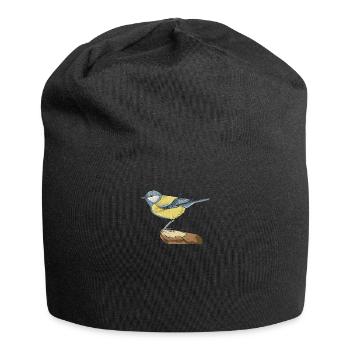 Blaumeise I Vogel Meise Motiv für Vogelbeobachter - Jersey-Beanie - Schwarz - Vorne