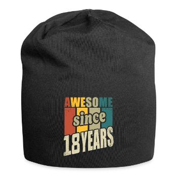 18 ans Génial depuis 18 ans 18ème anniversaire - Bonnet en jersey - noir - Devant