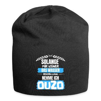 Ouzo Spruch für Griechen One Ouzo a Day Ouzo Party - Jersey-Beanie - Schwarz - Vorne