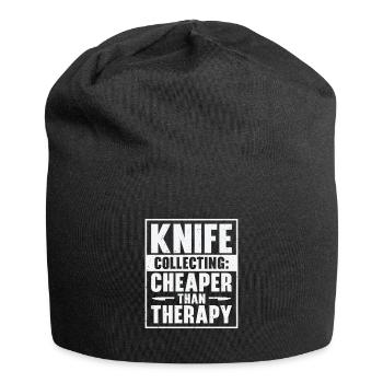 Messersammler Messer Sammeln - Jersey-Beanie - Schwarz - Vorne