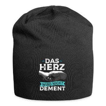 Das Herz Wird Nicht Dement Pfleger Altenpfleger - Jersey-Beanie - Schwarz - Vorne