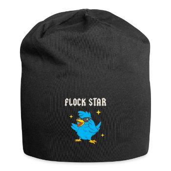 Flock Star Lustiges Vogel Liebhaber Ornithologen - Jersey-Beanie - Schwarz - Vorne