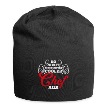 So Sieht Ein Richtig Cooler Chef aus Vorgesetzter - Jersey-Beanie - Schwarz - Vorne