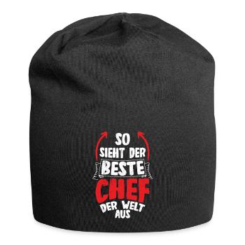 So Sieht Der Beste Chef Der Welt Aus Hübscher Boss - Jersey-Beanie - Schwarz - Vorne