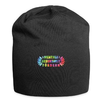 Mentale Gesundheit fördern Selbstachtung Mental - Jersey-Beanie - Schwarz - Vorne