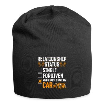 Statut relationnel qui se soucie de ma voiture - Bonnet en jersey - noir - Devant