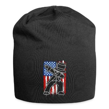Dabbing American July 4th Funny Dab Dance Pose US - Jersey Beanie - black - Front