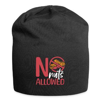 Keine Nüsse Erlaubt Erdnuss-allergiker - Jersey-Beanie - Schwarz - Vorne