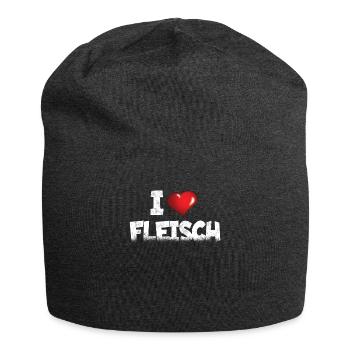 Grillen und Camper Geschenkidee - Jersey-Beanie - Anthrazit - Vorne