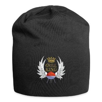 Idée de barbecue et de cadeau de camping-car - Bonnet en jersey - noir - Devant