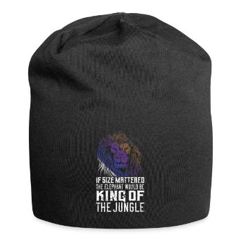 Size Dont Matter Cool Lion Jiu Jitsu - Jersey Beanie - black - Front